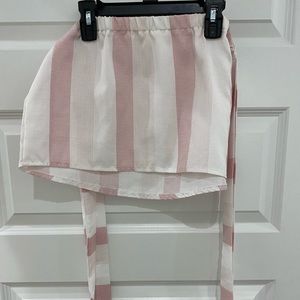 Pink and white striped top